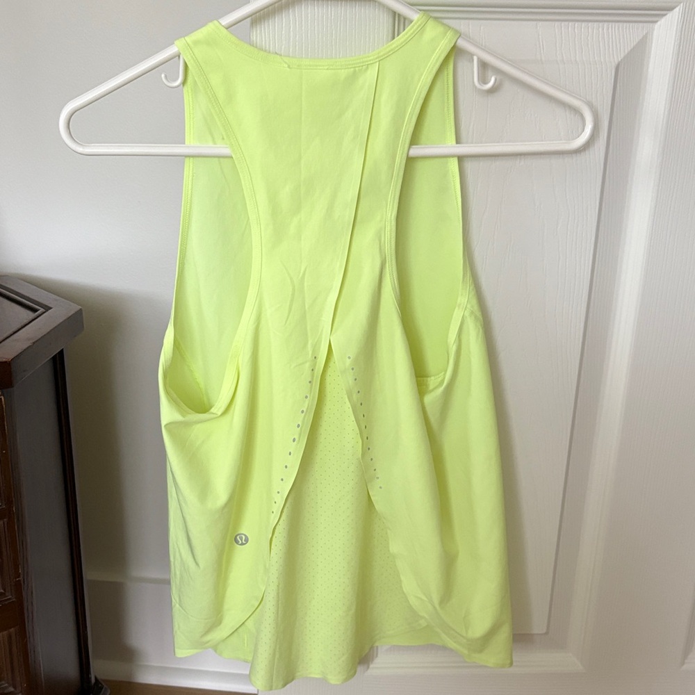 Lululemon Athletica Neon Green Tank Top